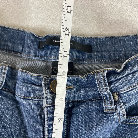 VINTAGE SIMON CHANG HIGH-RISE SLIM STRAIGHT DENIM JEANS - Picture 8 of 8